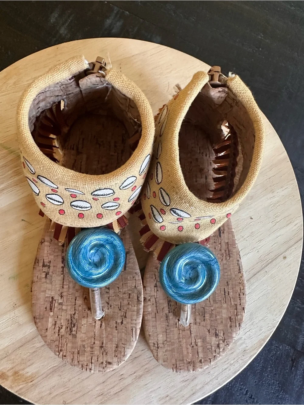 Disney Kids Moana Moccasin Sandals - size 7/8